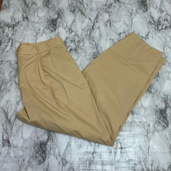 Theory Carrot Trouser Soft Chino Cotton Pants Yellow size 6 business career - Picture 1 of 8